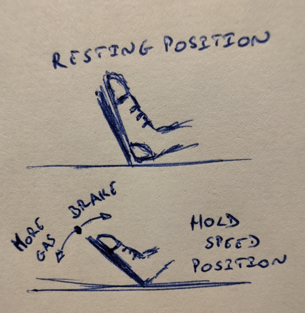 Gas pedal controls